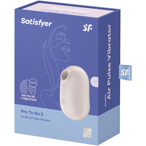 SATISFYER - PRO TO GO 2 ESTIMULADOR Y VIBRADOR DOBLE