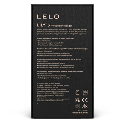 LELO - LILY 3 MASAJEADOR PERSONAL