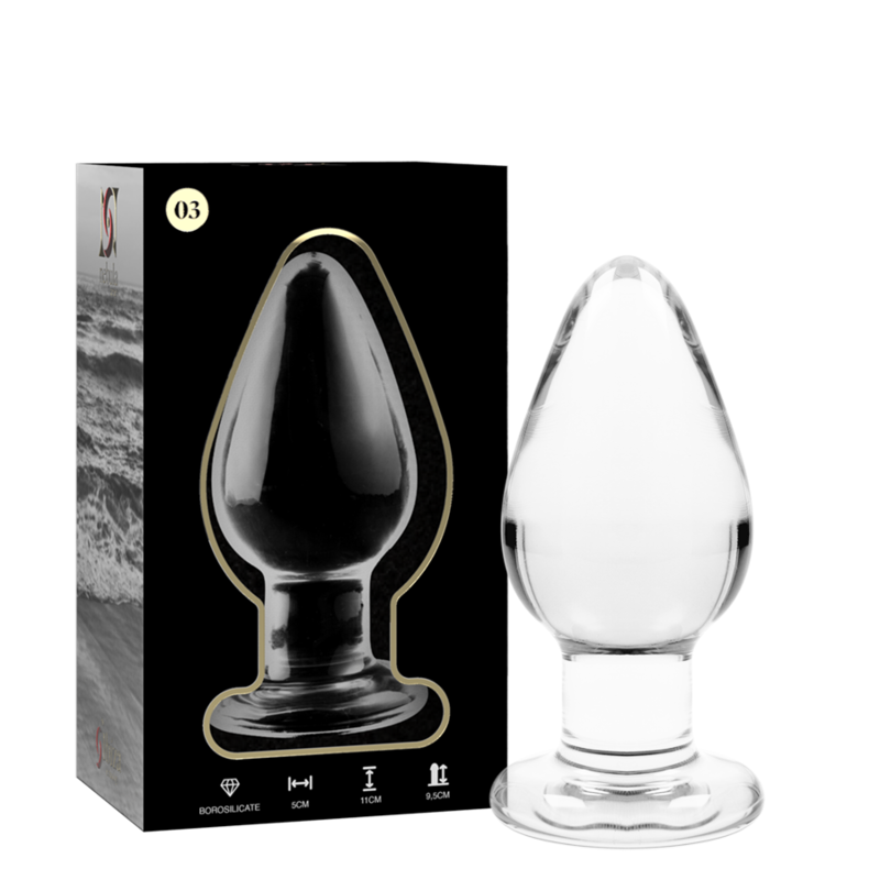 NEBULA SERIES BY IBIZA - MODELO 3 PLUG CRISTAL TRANSPARENTE 11 CM -O- 5 CM