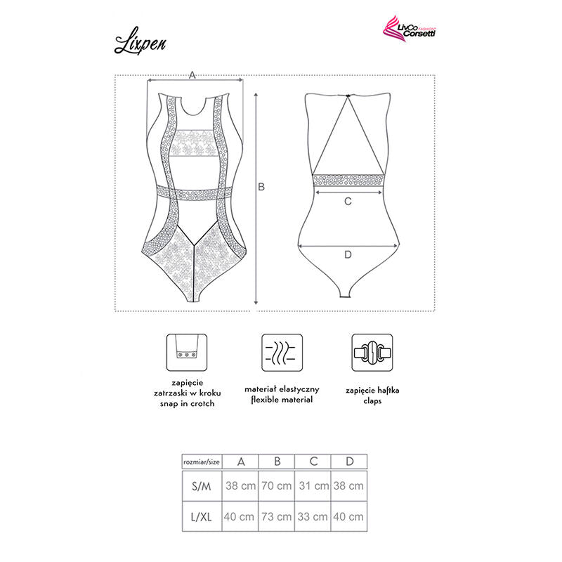 LIVCO CORSETTI FASHION - LIXPEN LC 90612 BODY NEGRO