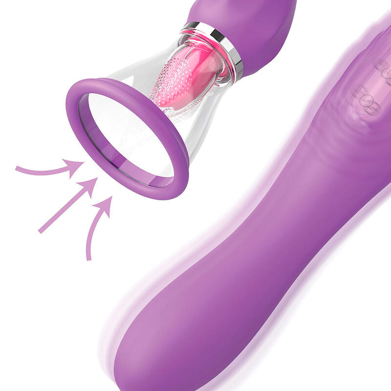 FANTASY FOR HER - ULTIMATE PLEASURE MAX SUCTION HOSE WITH STIMULATING TONGUE PURPLE