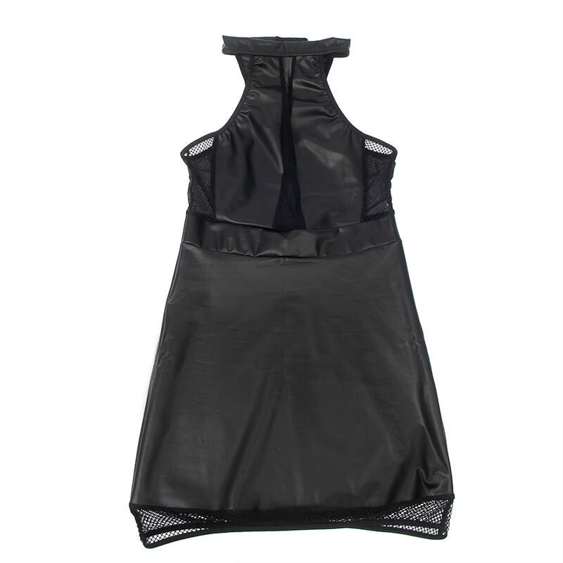 SUBBLIME - 955472 HALTER NECK DRESS WITH TRANSPARENCIES BLACK S/M
