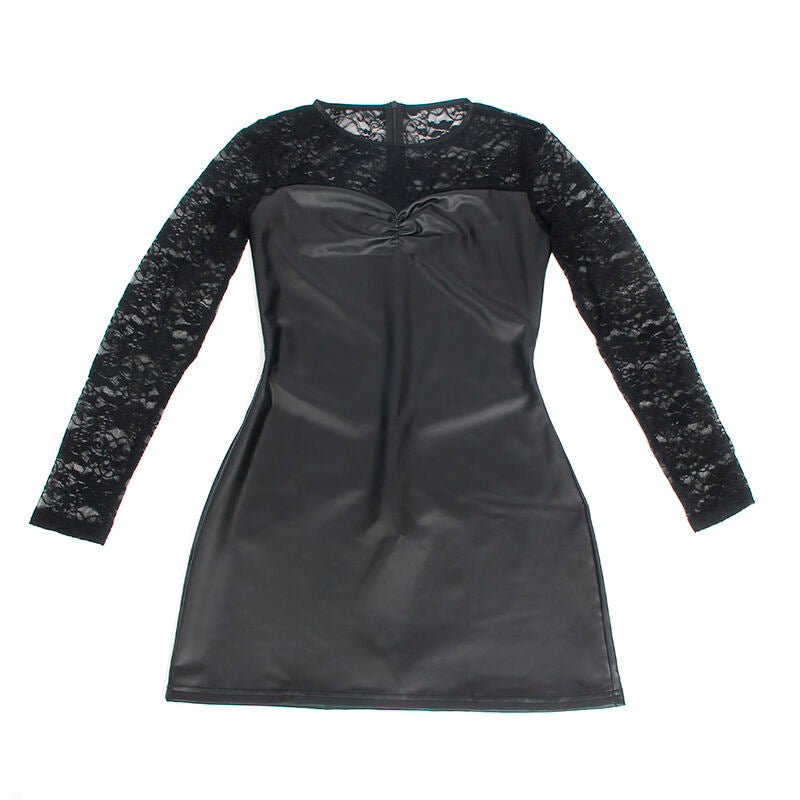 SUBBLIME - 955595 LONG SLEEVE DRESS WITH BLACK LACE S/M