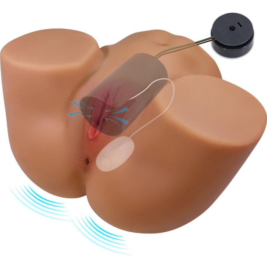 CRAZY BULL - SOPHIA REALISTIC FEMALE BUTT VIBRATOR AND SUCKER WITH SOUND 5.5 KG
