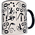 DIABLO PICANTE - WHITE BONDAGE MUG WITH BLACK HANDLE 370 ML