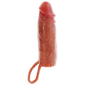 GET REAL - HYDRATED SKIN SILICONE PENIS SLEEVE CARAMEL 16 CM