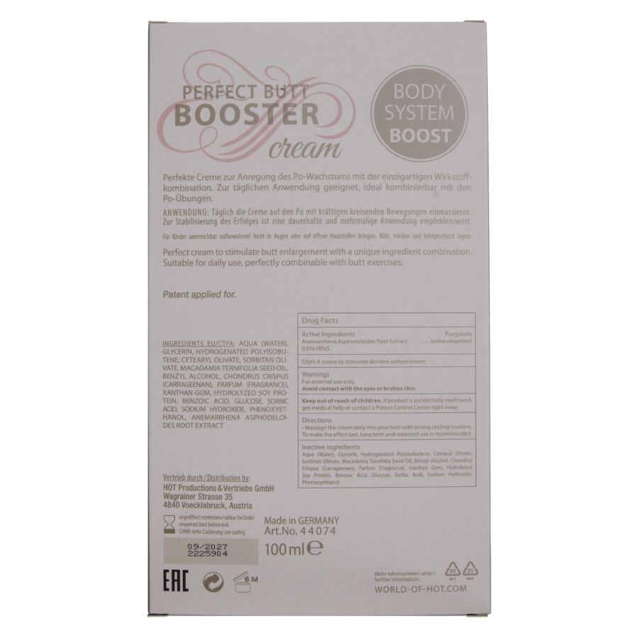 HOT - XXL BOOTY BOOSTER CREAM 100 ML