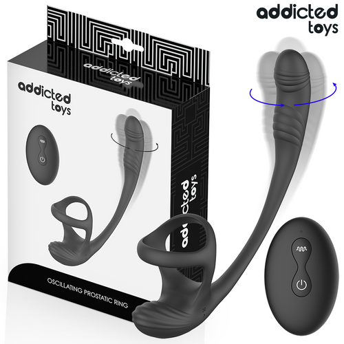 ADDICTED TOYS - ANAL PLUG WITH VIBRATION AND 360º WAVING AND TESTICLE STIMULATOR