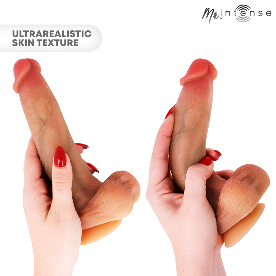 MR INTENSE - BRUCE M SILICONE DILDO WITH TESTICLES 20 CM -Ø- 4.5 CM