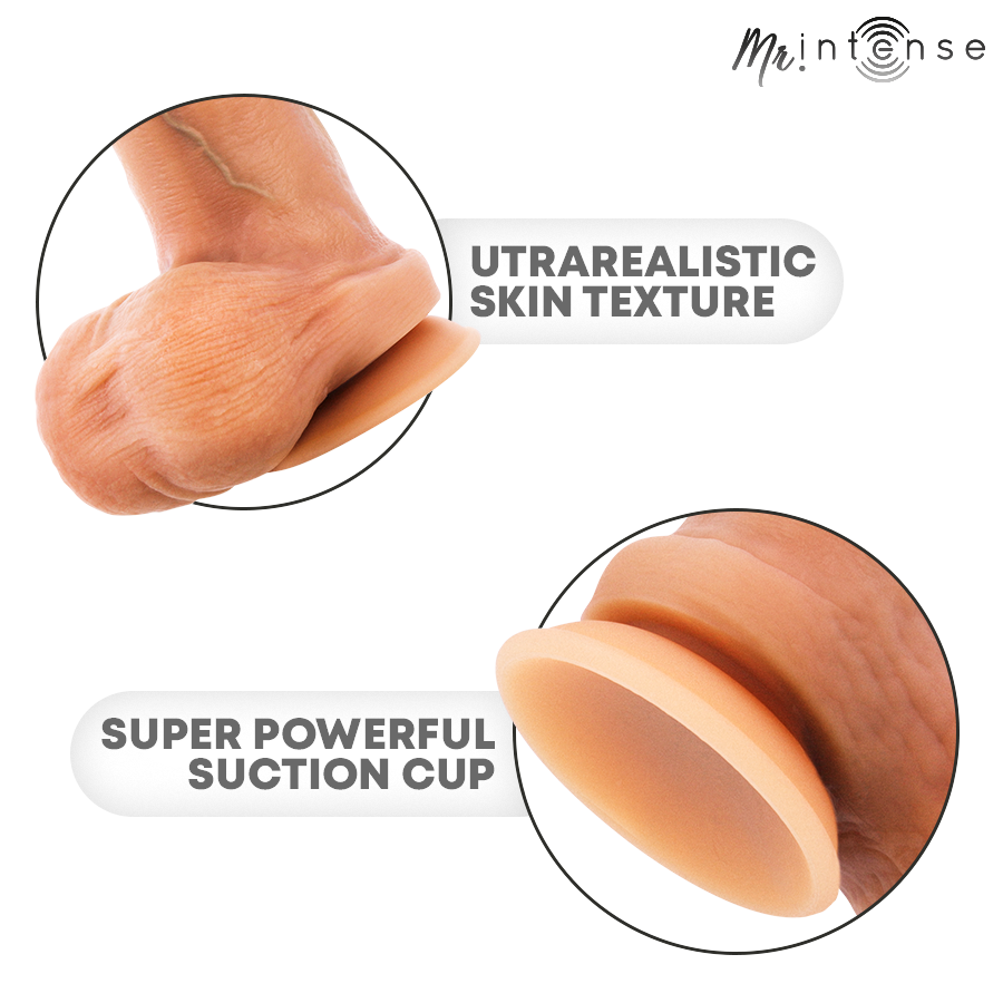 MR INTENSE - BRUCE M SILICONE DILDO WITH TESTICLES 20 CM -Ø- 4.5 CM