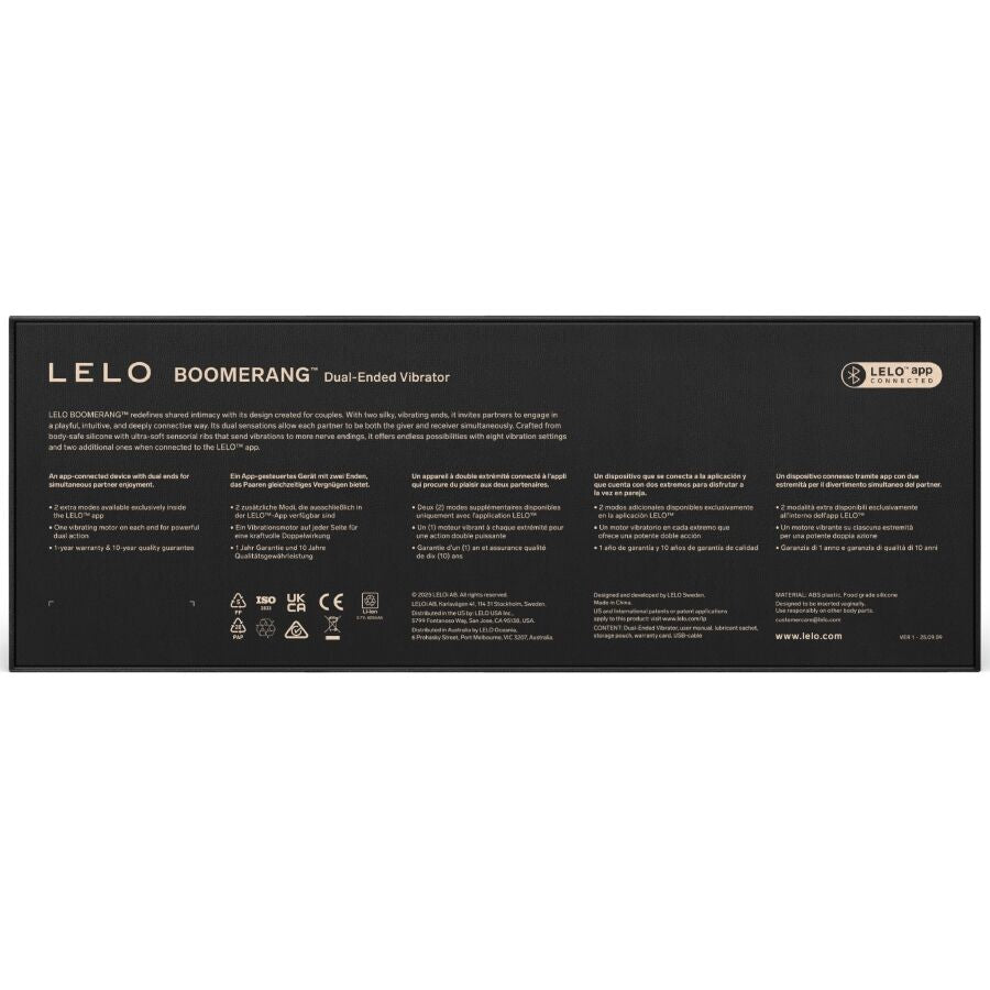 LELO - BOOMERANG DOUBLE ENDED VIBRATOR PURPLE