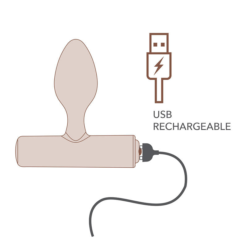 ROCKS-OFF - NOVA SOLARIS PLUG ANAL FINO RECARGABLE 16 FUNCIONES NEGRO
