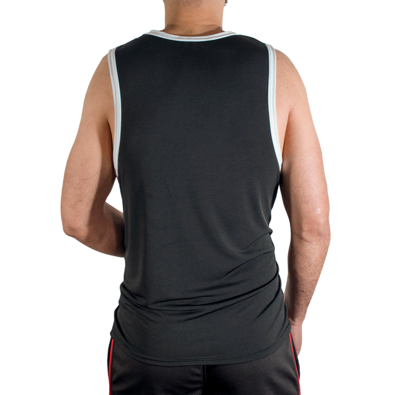 MACHO - CMV004 CAMISETA GYM NEGRA S/M