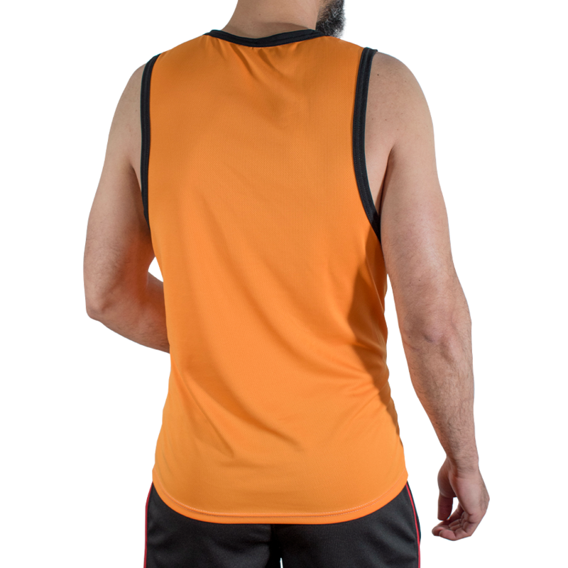MACHO - CMV005 CAMISETA GYM NARANJA S/M