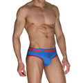 MACHO - MCH005 SLIP CLÁSICO AZULÓN + ROJO S
