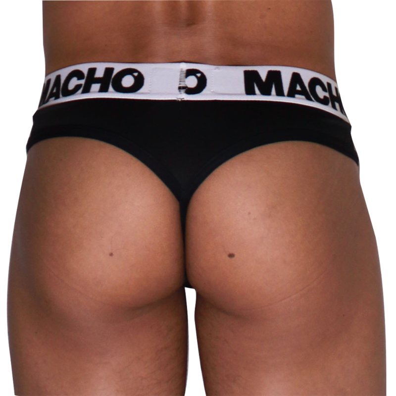 MACHO - MTG002 TANGA NEGRO/NEGRO S