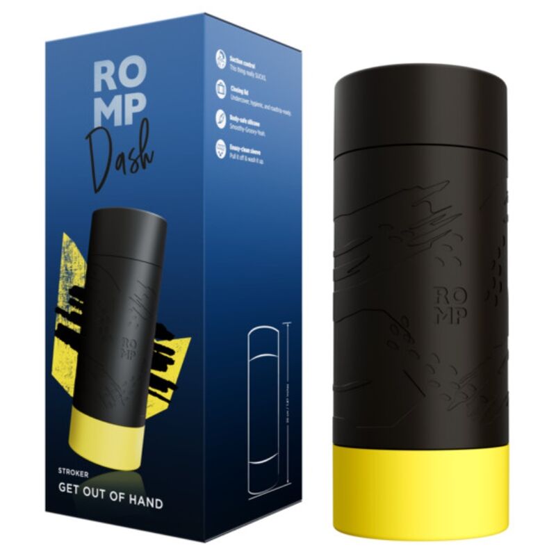 ROMP - DASH MALE MASTURBATOR WITH SUCTION CONTROL 20 CM