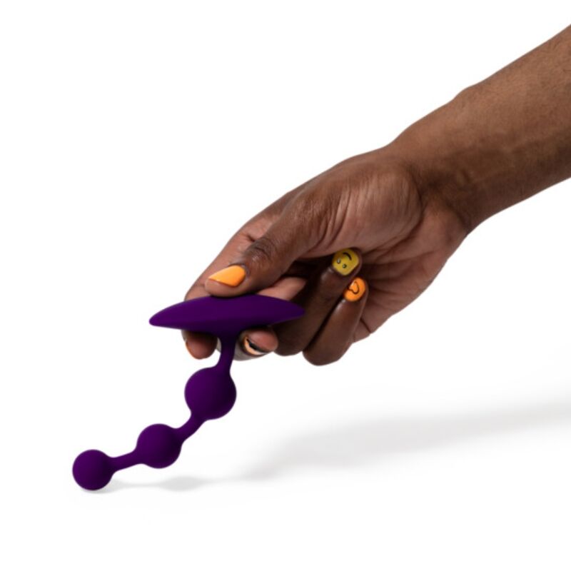 ROMP - AMP PURPLE FLEXIBLE SILICONE ANAL BEADS 12.5 CM PURPLE