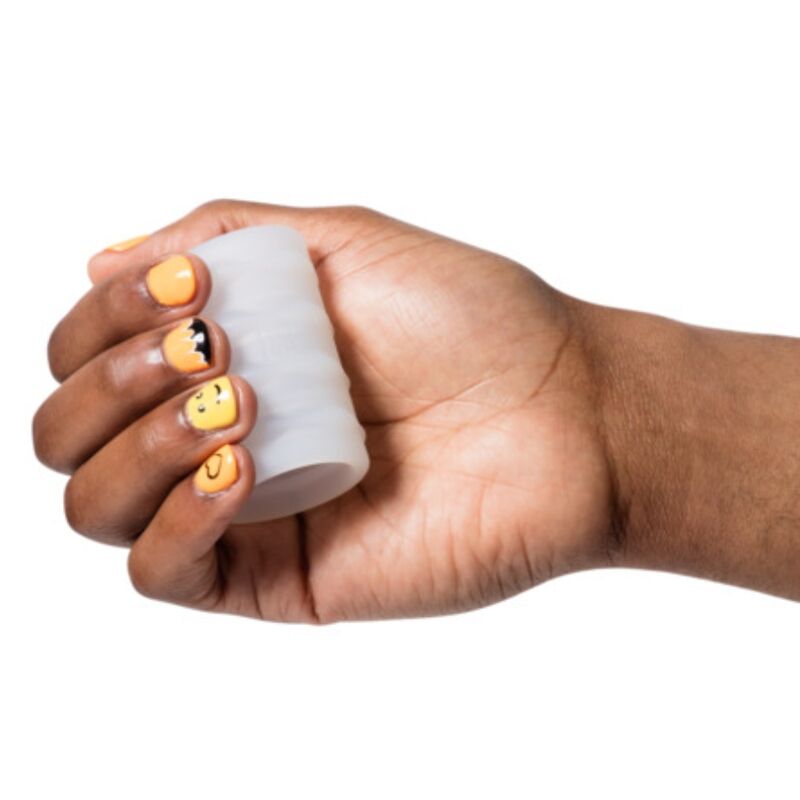 ROMP - MOSH TRANSPARENT MALE MASTURBATOR WITH 6 CM REVERSBLE SHEATH