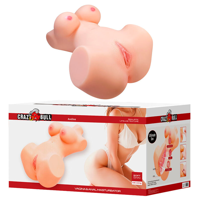 CRAZY BULL - ANNIE XXL VAGINAL AND ANAL MASTURBATOR WITH BREASTS FLESH