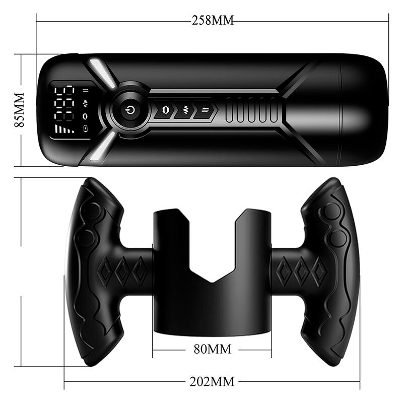 PRETTY LOVE - AETOLA MULTIFUNCTION AUTOMATIC MASTURBATOR WITH HANDLE BLACK