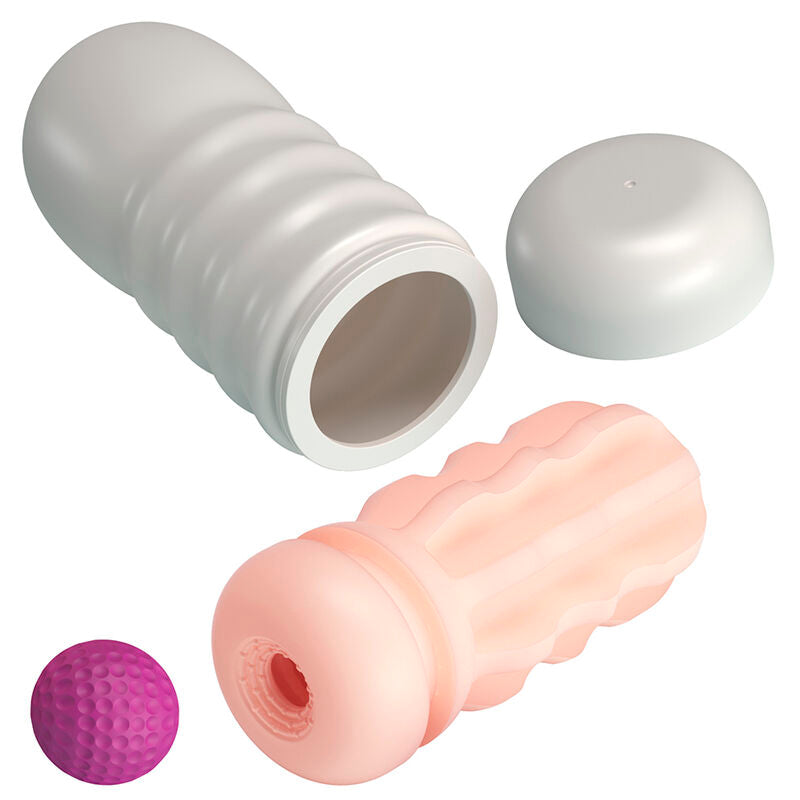 PRETTY LOVE - VAGINAL SMOOTHING MASTURBATOR WITH SUCTION CUP AND INTERNAL TEXTURES