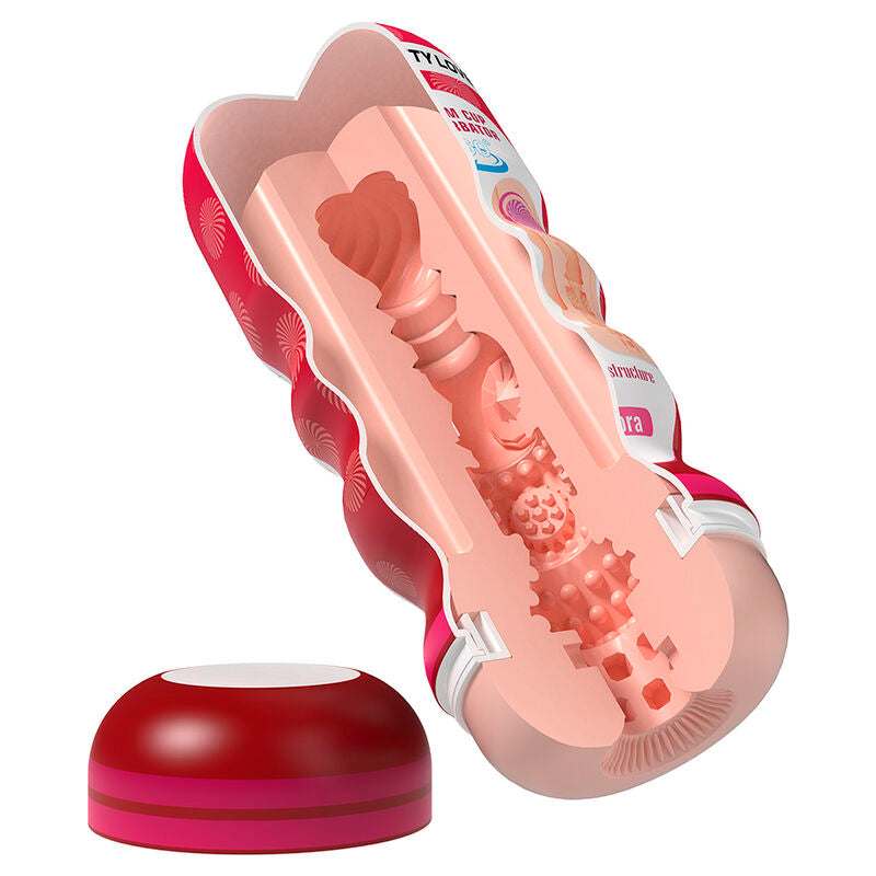 PRETTY LOVE - FLORA VAGINA MASTURBATOR WITH SUCTION CUP AND INTERNAL TEXTURES