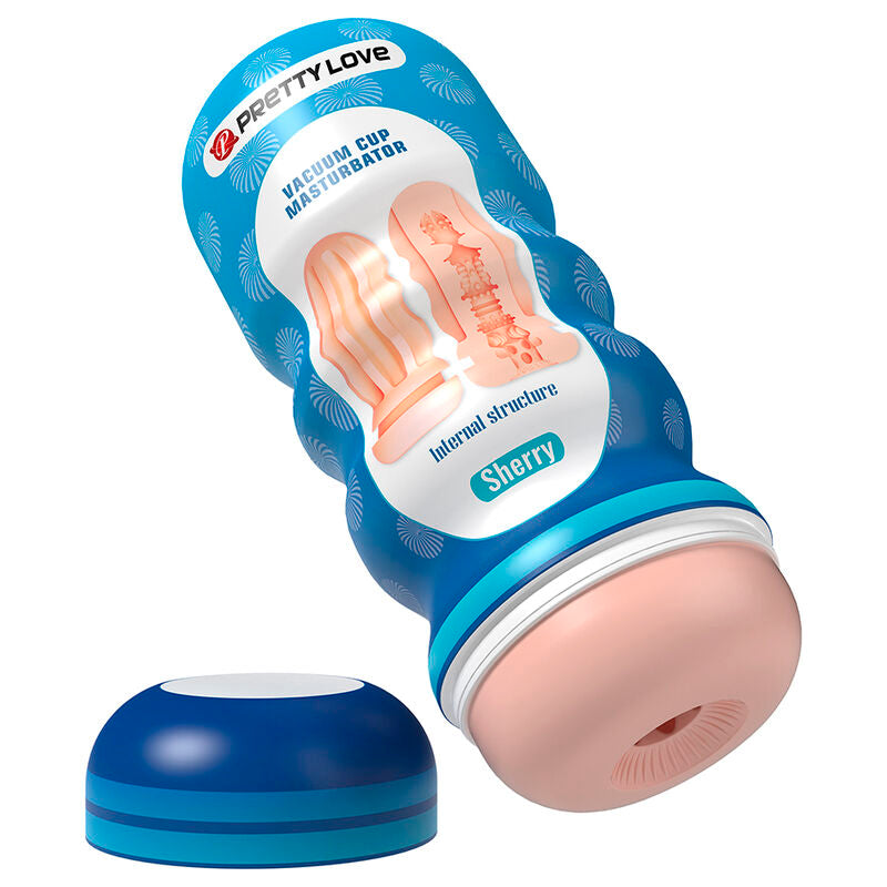 PRETTY LOVE - SHERRY VAGINA MASTURBATOR WITH SUCTION CUP AND INTERNAL TEXTURES