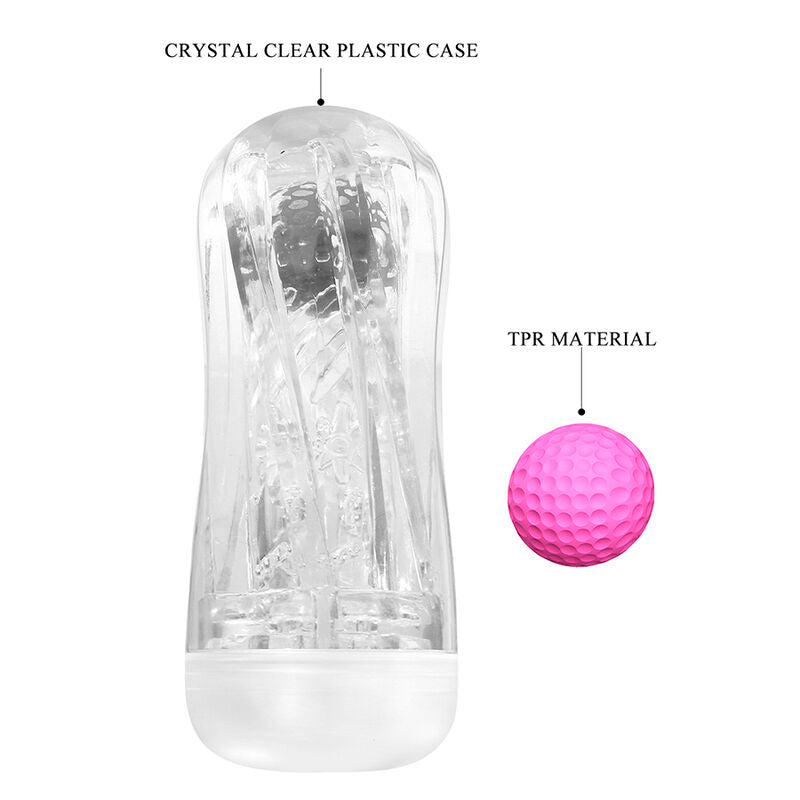 PRETTY LOVE - 360º TEXTURED MASTURBATION CUP CLEAR