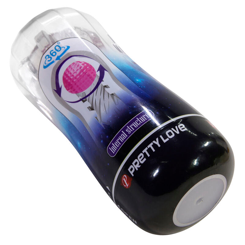 PRETTY LOVE - 360º TEXTURED MASTURBATION CUP CLEAR