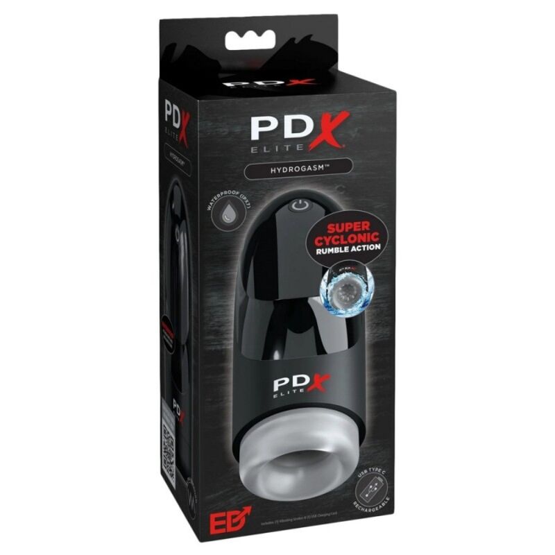 PDX ELITE - HYDROGASM CYCLONIC VIBRATING MASTURBATOR 20 CM