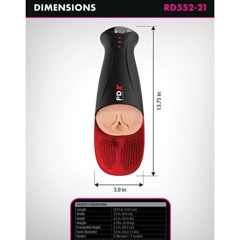 PDX ELITE - FUCK-O-MATIC PRO XL AUTOMATIC MASTURBATOR 42 CM