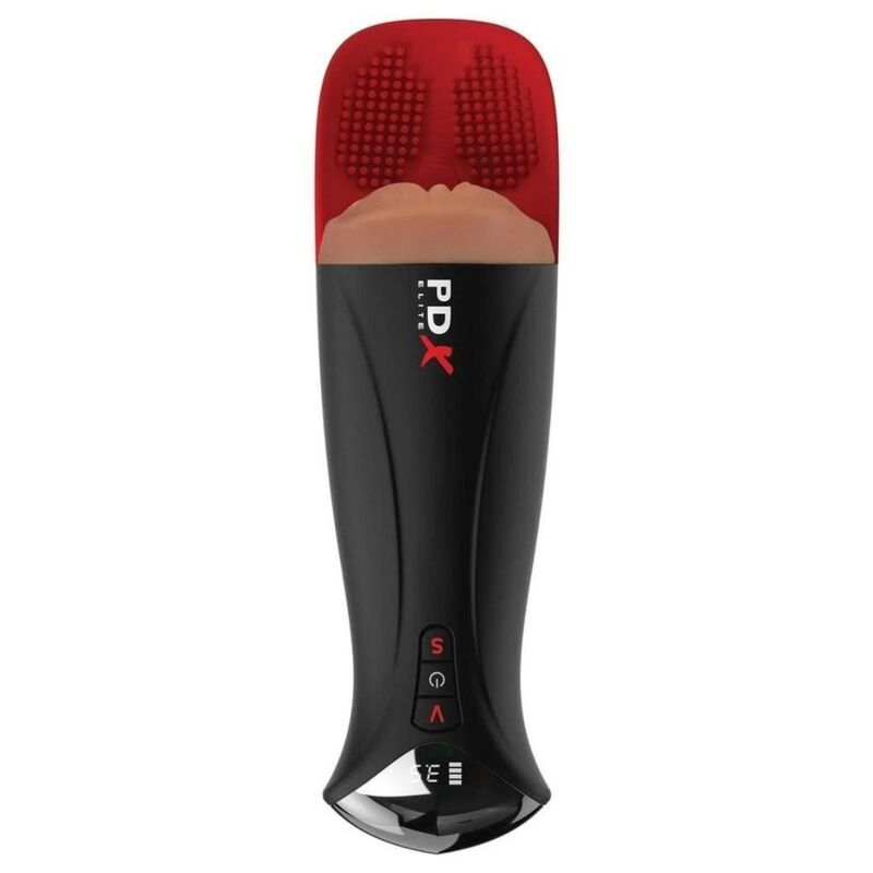 PDX ELITE - FAP-O-MATIC PRO XL AUTOMATIC VIBRATING STROKER BROWN 34.9 CM