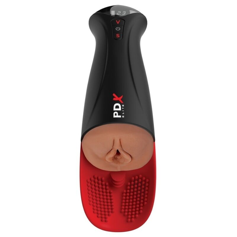 PDX ELITE - FAP-O-MATIC PRO XL AUTOMATIC VIBRATING STROKER BROWN 34.9 CM