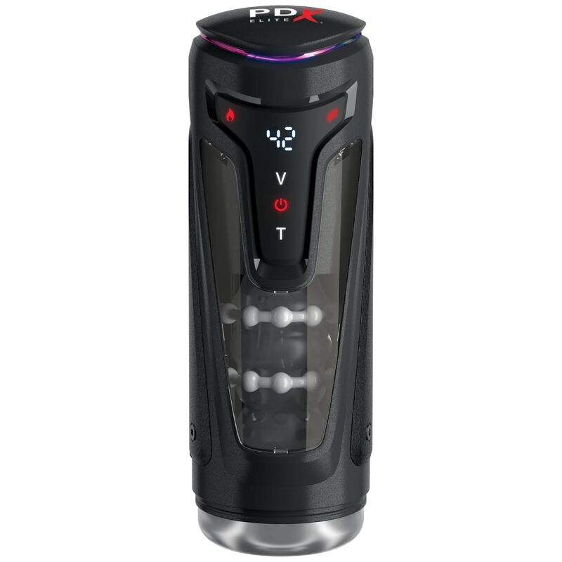 PDX ELITE - MOTO-BATOR PRO THRUSTING STROKER AUTOMATIC VIBRATING AND WARMING MASTURBATOR 26.5 CM