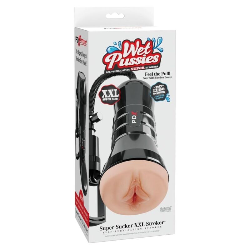 PDX EXTREME - WET PUSSIES SUPER SUCKER XXL LIGHT VAGINA STROKER WITH SUCTION 27.3 CM