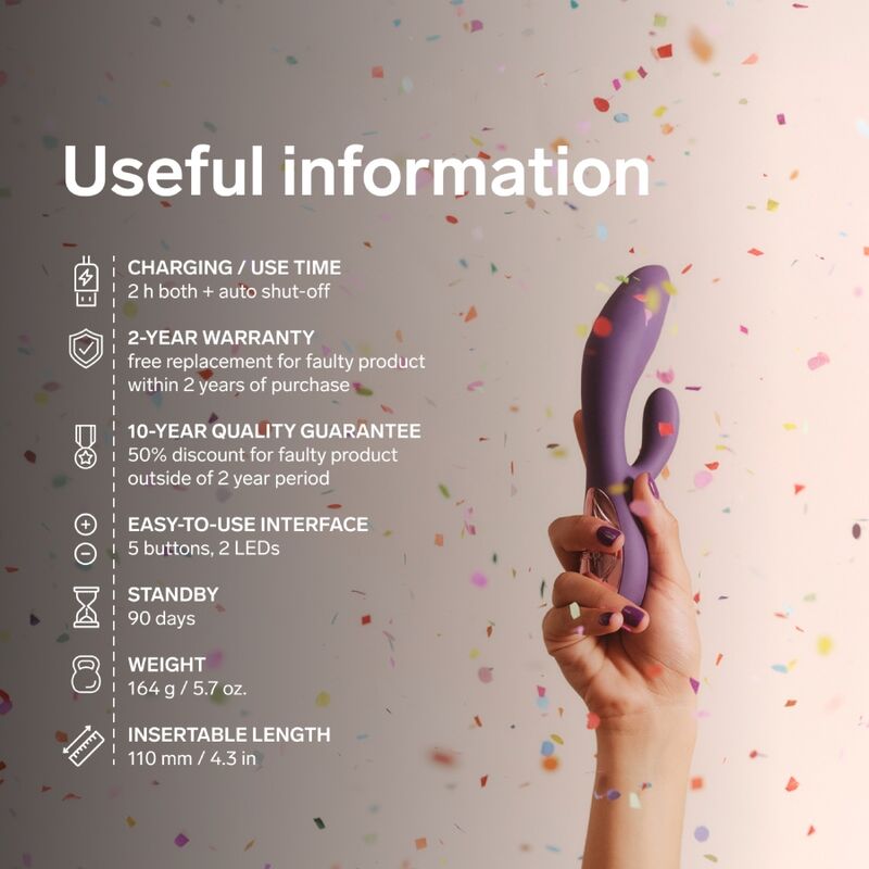 LELO - INA THRUST RABBIT THRUSTING VIBRATOR PURPLE