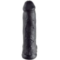 KING COCK - DILDO BLACK WITH BALLS 30.48 CM