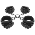 FETISH SUBMISSIVE - SET OF HAND AND ANKLE HANDCUFFS WITH NOPRENE LINING